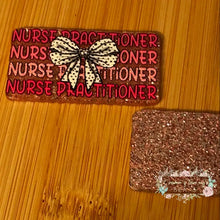 Load image into Gallery viewer, Nurse Practitioner - Pink Glitter Flatback Glitter Flatback