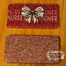 Load image into Gallery viewer, Nurse Practitioner - Pink Glitter Flatback Glitter Flatback
