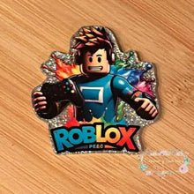 Load image into Gallery viewer, Roblox - Silver Glitter Flatback Glitter Flatback
