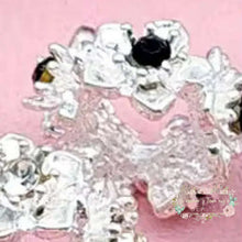 Load image into Gallery viewer, Silver Rhinestone Beads Flower Spacers Bead Assorted colors available 14mm Rhinestone Spacer Beads