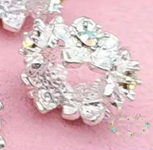 Load image into Gallery viewer, Silver Rhinestone Beads Flower Spacers Bead Assorted colors available 14mm Rhinestone Spacer Beads
