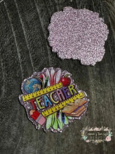 Load image into Gallery viewer, Teacher Glitter Flatback Glitter Flatback
