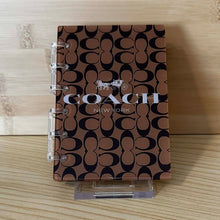 Load image into Gallery viewer, Designer Inspired Acrylic Loose-leaf Cover Notebook Plastic Binder - Co*ch Brown
