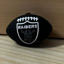 Load image into Gallery viewer, 3D Raiders Football Silicone Focal Bead
