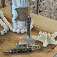 Load image into Gallery viewer, Beadable Pen - LoVe - Black &amp; Brown

