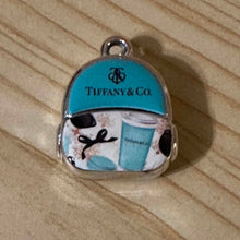 Load image into Gallery viewer, Tif Metal Backpack Charm with Coffee

