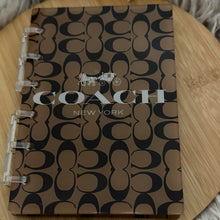 Load image into Gallery viewer, Designer Inspired Acrylic Loose-leaf Cover Notebook Plastic Binder - Co*ch Brown
