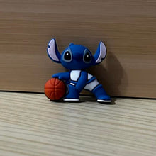 Load image into Gallery viewer, SMan Basketball Blue Silicone Focal Bead
