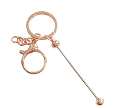 Load image into Gallery viewer, Beadable Keychain Bars with Chain -  Many Colors Available
