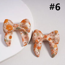 Load image into Gallery viewer, 3D Cartoon Printed Bow Silicone Focal Beads 40*40mm - 15 Different Prints
