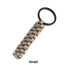 Load image into Gallery viewer, Handmade Woven Paracord Knot Survival Keychain
