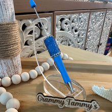 Load image into Gallery viewer, Sugar Rhinestone Beadable Pen - Blue
