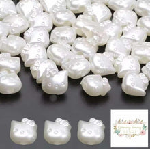 Load image into Gallery viewer, 11Mm White Acrylic Pearl Cat Bead -10 Count Beads
