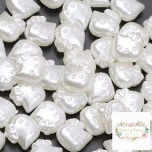 Load image into Gallery viewer, 11Mm White Acrylic Pearl Cat Bead -10 Count Beads
