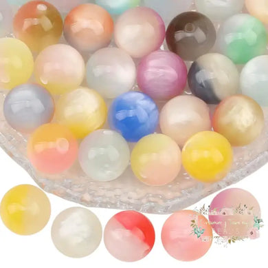 12*12MM Cat Eye Beads - 5 Count Assorted Beads cat’s eye