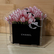 Load image into Gallery viewer, Acrylic Pen/Pencil/Brush Holder - CiCi Black Bag with Tulips
