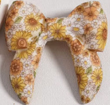 Load image into Gallery viewer, 3D Cartoon Printed Bow Silicone Focal Beads 40*40mm - 15 Different Prints
