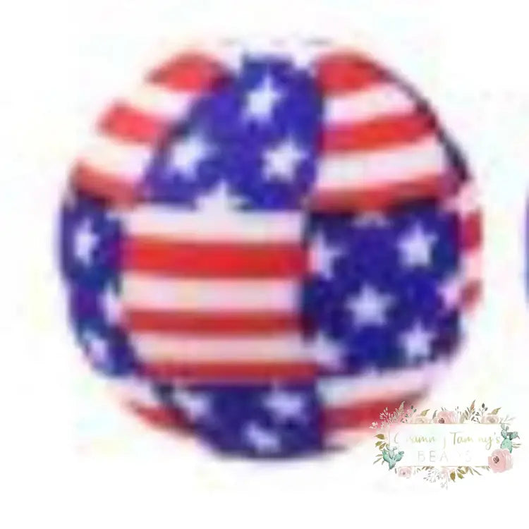 15mm Flag Silicone Bead 15mm Round Silicone Beads