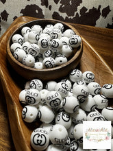 Load image into Gallery viewer, 15Mm Gigi Black And White Silicone Beads Round
