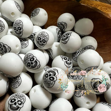 Load image into Gallery viewer, 15Mm Silicone Focal Bead Skull Round Beads
