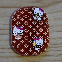 Load image into Gallery viewer, Embossed Acrylic Charm - Double Sided - Love Kitty
