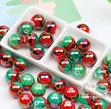 Load image into Gallery viewer, 16mm Christmas Beads Random Variations 5 Count 16mm Acrylic Beads
