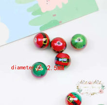 Load image into Gallery viewer, 16mm Christmas Beads Random Variations 5 Count 16mm Acrylic Beads
