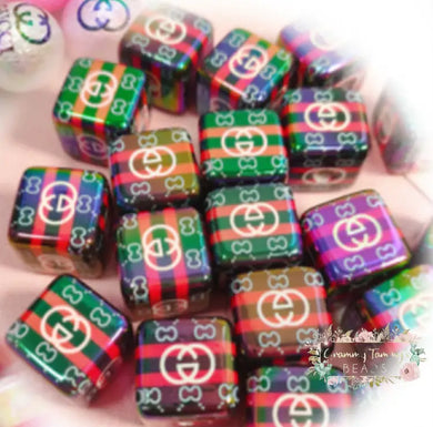 16mm GiGi Square Acrylic Bead - 5 Count 16mm Square GICI
