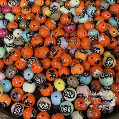 16mm Halloween Random Variations 5 Count 16mm Acrylic Beads