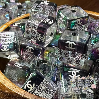 16mm Square Clear CiCi Beads - 5 Count 16mm Acrylic Beads