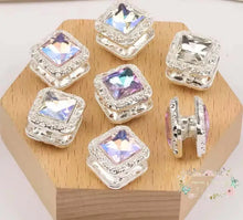 Load image into Gallery viewer, 16mm Square Rhinestone Bead - Assorted Colors Available 16mm Square Rhinestone
