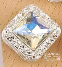 Load image into Gallery viewer, 16mm Square Rhinestone Bead - Assorted Colors Available 16mm Square Rhinestone
