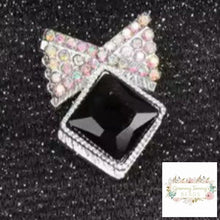 Load image into Gallery viewer, 17*22MM Bowknot Rhinestone Bead - Assorted Colors Available Black 17*22MM Bowknot Rhinestone Bead
