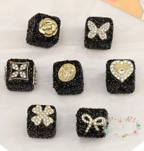 Load image into Gallery viewer, 17Mm Black Square Rhinestone 1-Count
