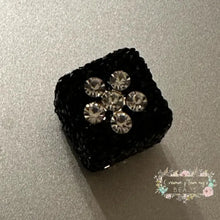 Load image into Gallery viewer, 17mm Black Square Rhinestone 1-count Rhinestone Flower Square Rhinestone
