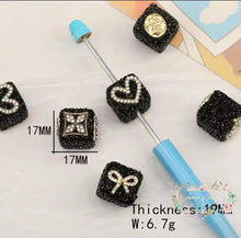 Load image into Gallery viewer, 17Mm Black Square Rhinestone 1-Count
