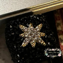 Load image into Gallery viewer, 17mm Black Square Rhinestone 1-count Stars Square Rhinestone
