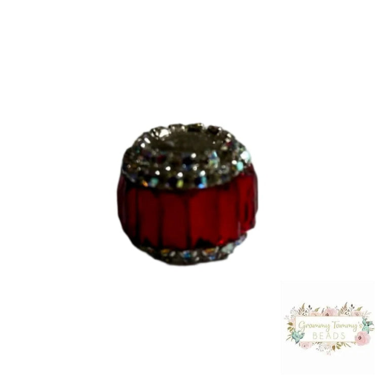 17Mm Rhinestone Fancy Beads Red
