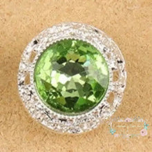 Load image into Gallery viewer, 19*19MM Alloy Beads/Hand Made/Jewelry Findings &amp; Components/Rhinestone Effect/Round Shape/DIY Beads Green
