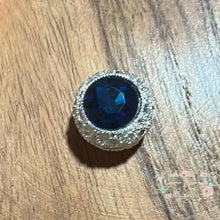 Load image into Gallery viewer, 19*19MM Alloy Beads/Hand Made/Jewelry Findings &amp; Components/Rhinestone Effect/Round Shape/DIY Beads Navy Blue
