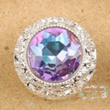 Load image into Gallery viewer, 19*19MM Alloy Beads/Hand Made/Jewelry Findings &amp; Components/Rhinestone Effect/Round Shape/DIY Beads Purple
