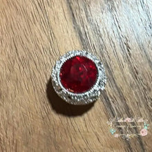 Load image into Gallery viewer, 19*19MM Alloy Beads/Hand Made/Jewelry Findings &amp; Components/Rhinestone Effect/Round Shape/DIY Beads Red
