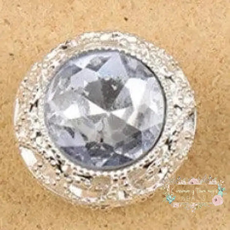 19*19MM Alloy Beads/Hand Made/Jewelry Findings & Components/Rhinestone Effect/Round Shape/DIY Beads Silver