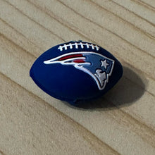 Load image into Gallery viewer, 3D Patriots Football Silicone Focal Bead
