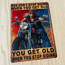 Load image into Gallery viewer, Creative Tin Sign 8X12 - Riding

