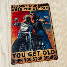 Load image into Gallery viewer, Creative 8X12 Tin - Don't Stop Riding
