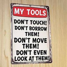 Load image into Gallery viewer, Creative Tin Sign 8X12 - Tools
