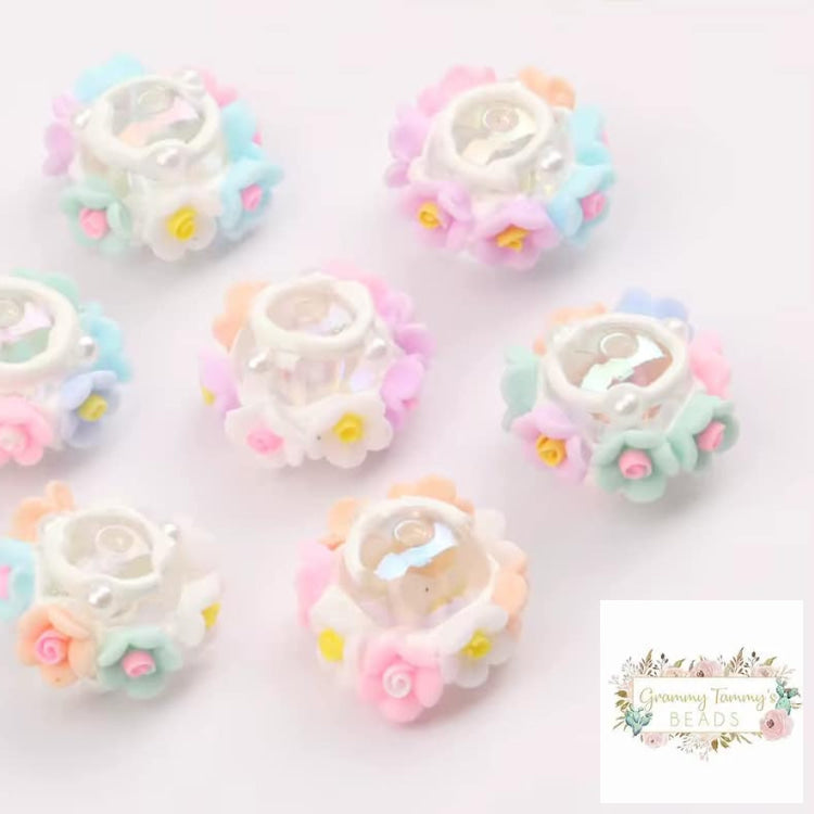 25*25MM Acrylic Bead/Luminous Effect/Flower Shape - 1 Count Fancy