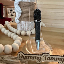 Load image into Gallery viewer, Sugar Rhinestone Beadable Pen - Black Sparkles
