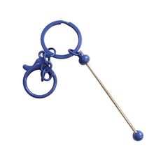 Load image into Gallery viewer, Beadable Keychain Bars with Chain -  Many Colors Available
